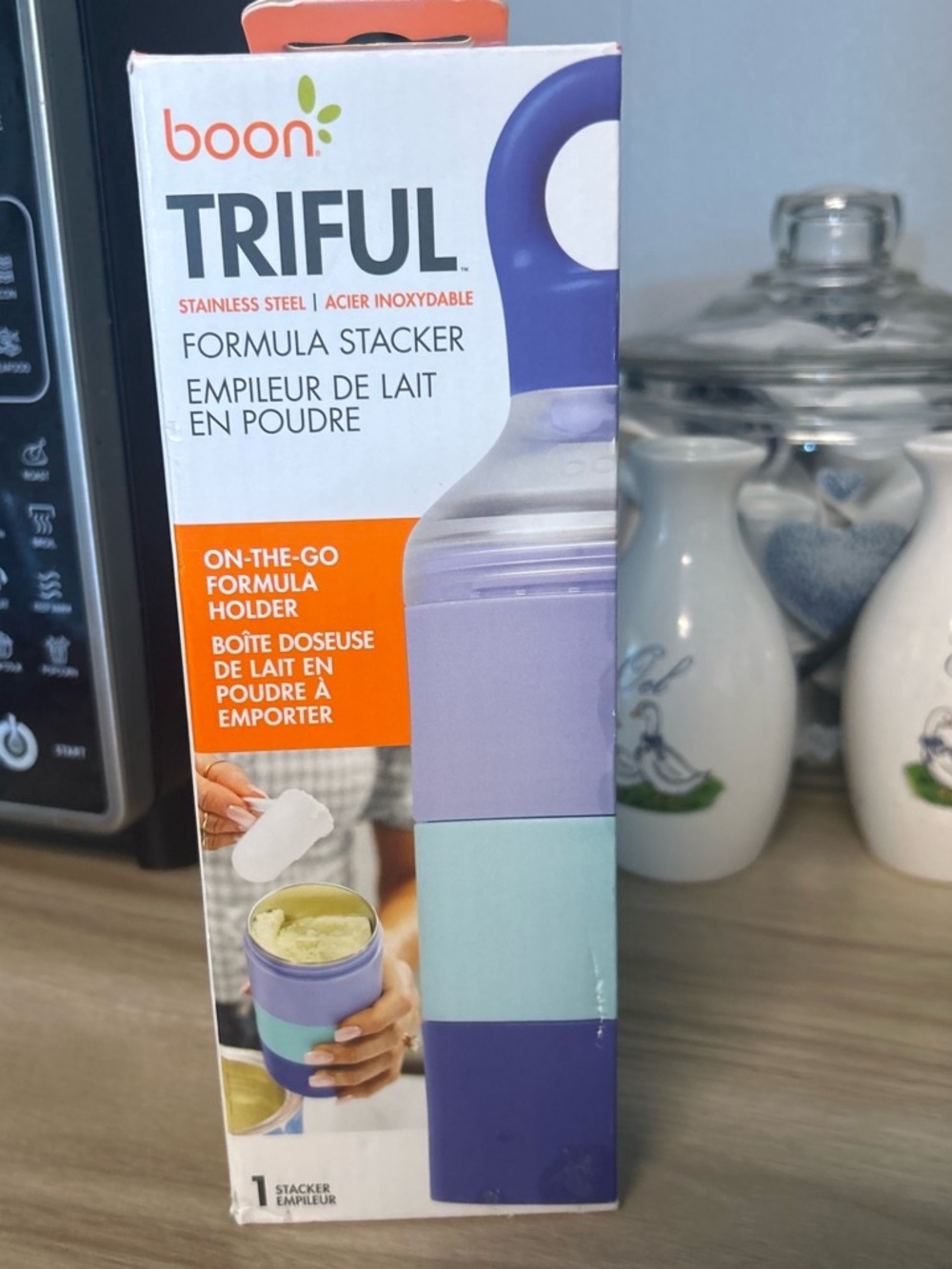 Boon Triful Stainless Steel Formula Stacker - Purple & Turquoise